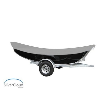 Eevelle Boat Cover DRIft BOAT, Outboard Fits 17ft L up to 84in W Silver SCDFT1784B-SLR